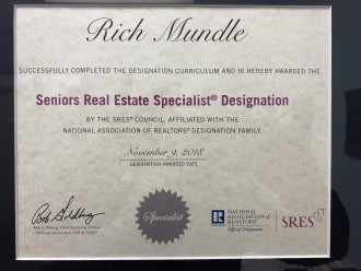 Seniors Real Estate Specialist Designation